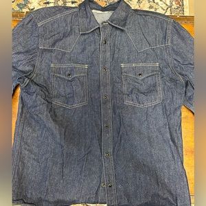 Tecovas Denim Button Down Shirt Size Medium